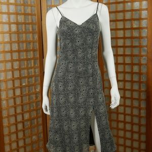 Express Black/White Geometric Print Dress Sz 1/2